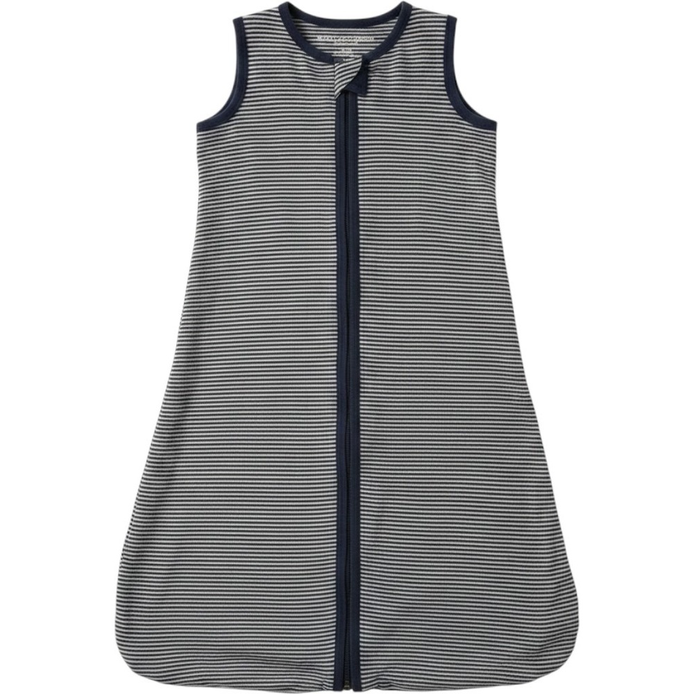 Burts Bees Baby Beekeeper Wearable Blanket Organic Cotton Navy Grey Stripe Small